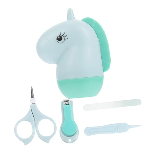 Toyvian Newborn Nail Trimmer Set Baby Nail Clippers Scissors Tweezers File Grooming Kit Adorable Design