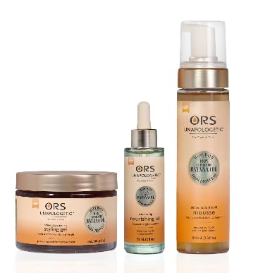 ORS Unapologetic Hold Mousse, Styling Gel & Nourishing Oil - Bundle