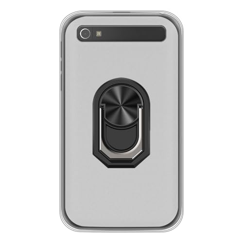 UOGNADGD Flexible Hülle + Ringhalter Kompatibel mit BlackBerry Classic Q20 Handy-Schutzhülle mit Magnetischem Ständer Mechanischer Stil (Schwarzring)