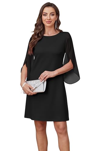 RUMIA Womens Cocktail Dresses Flutter Sleeve Wedding Guest Dresses for Women 2025 Trendy4