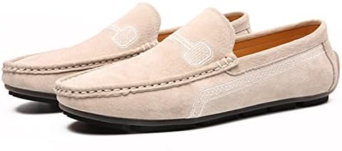 Santimon Mens Penny Loafers Casual Moccasins Slip On Dress Driving Shoes Ivory 12 US | Image 3