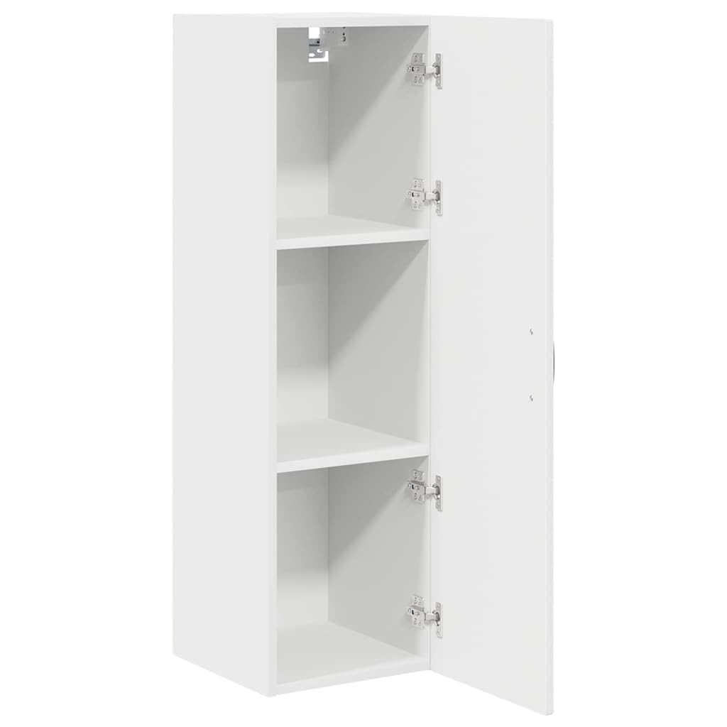 vidaXL Armadietto a Muro Porto Bianco 30 x 31 x 100 cm, Armadio Cucina Moderno, in Legno Resistente, Montato a Parete, Design Compatto, organizzazione Funzionale