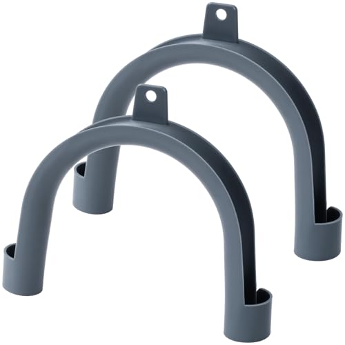 DC CLISENCE 2 Pack Washing Machine Drain Hose Holder Washer Drain Hose Holder U Shaped Drain Hose Hook Fit for Washer Dishwasher Drain Hoses U Bend (Gray)