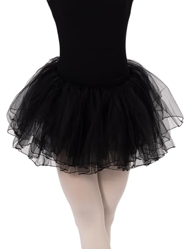 IKAANYA Girls/Women 4 Layer Tutu Skirt for Ballet, Dance, Perform...