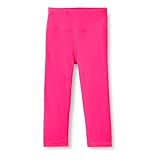 Amazon Essentials Girls' Total Train Dance Workout High Waist Capri Athletic Leggings, Hot Pink, Medium