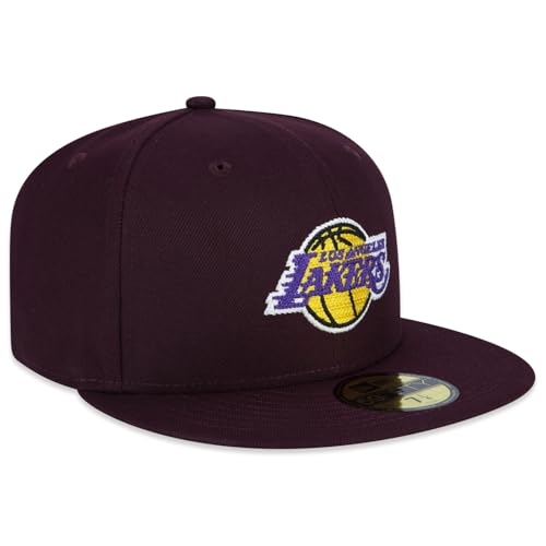 Bone New Era 59FIFTY Los Angeles Lakers Logo History
