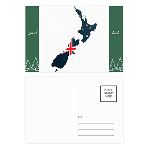 Cartes postales carte de la Nouvelle-Zélande lot de 20 en version multicolore