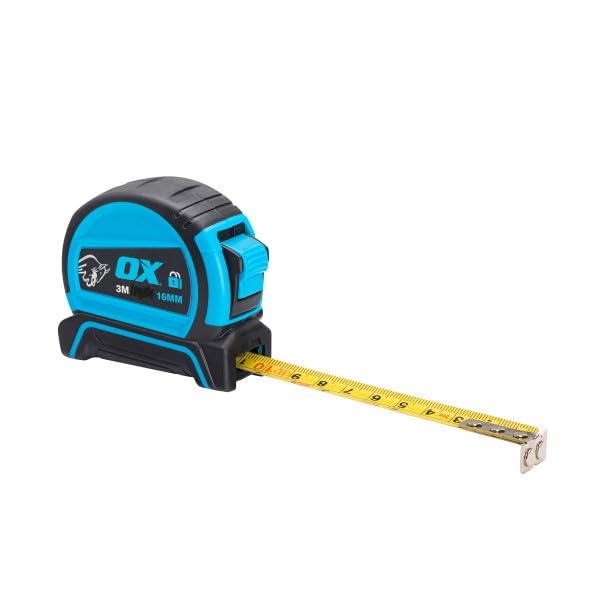 OX Pro Double Locking Tape Measure Metric Only - 3m, Magnetic Tip