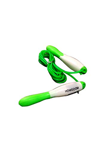 HOWGOOM Jump Rope, Digital Weighted Handle Workout Jumping Rope with Calorie Counter for Training Fitness, Adjustable Exercise Speed Skipping Rope for Men, Women, Kids, Girls