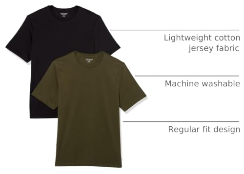 Image of Amazon Essentials Men's Slim-Fit Crewneck Short Sleeve Cotton T-Shirts