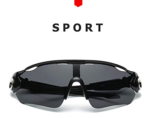 Óculos esportivo ciclismo bike corrida vôlei espelhado proteção uv400 armação anti quebra - preto