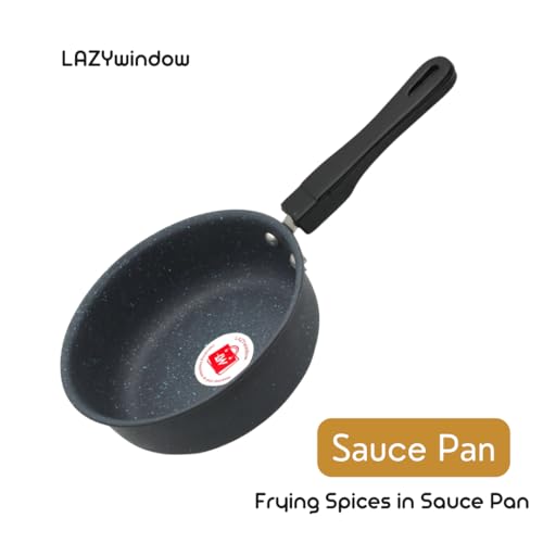 Image of LAZYwindow Nonstick Baby Sauce Pan /Frying Pan 17cm Dia, (Base Colour Grey) Pack of 1