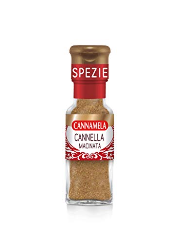 Cannamela, Linea Maxi Oro, Cannella Macinata, Confezione da 40g, per Piatti Dolci, Ricette Salate, Bevande e Thè, Cannella in Polvere, Chiusura con Tappo Flip Flop