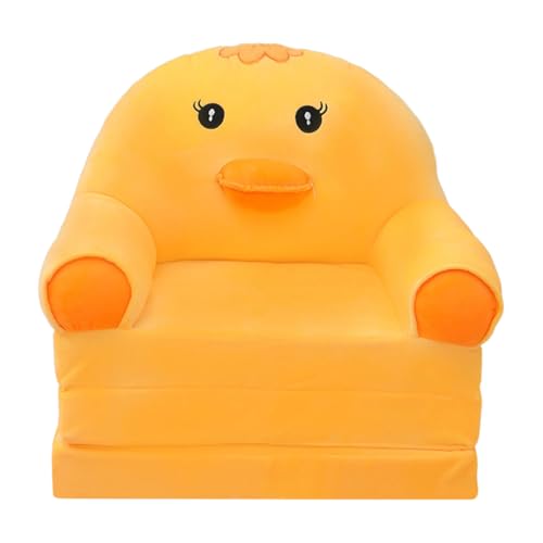 Sofá infantil plegable de felpa respaldo