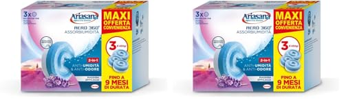 Aero 360 Tab Tripack Ariasana recharge anti humidité maison parfum lavande