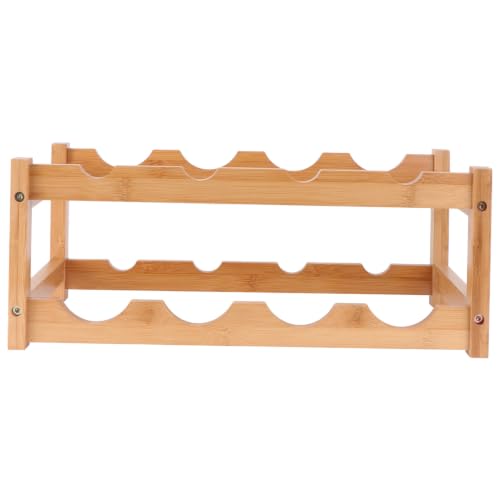 Soporte de vino de madera doble capa 45X23.5CM miniatura 1