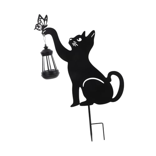 Lampe solaire jardin chat étanche : éclairez votre cour sans fil ni travaux de sol