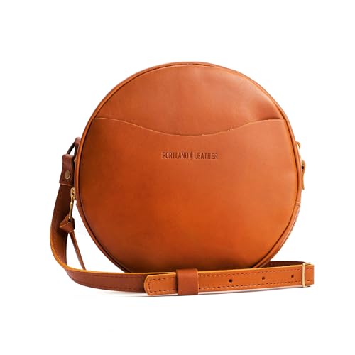 Portland Leather Goods Circle Crossbody Bag for Women – Handmade ...