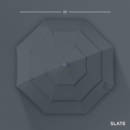 Best Choice Products 10ft 3-Tier Solar Patio Umbrella, Outdoor Market Sun Shade for Backyard, Deck, Poolside w/ 24 LED Lights, Tilt Adjustment, Easy Crank, 8 Ribs