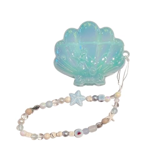 QYFZXLV AirPods��4����p�P�[�X�A���X�g�`�F�[���t���A�������N���G�C�e�B�u�O���b�^�[3D�L�k�w�b�h�z���ی�J�o�[ Air Pod 4�p ���f�B�[�X �K�[���Y (�u���[���X�g�`�F�[��)