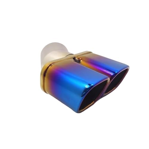 Tuyau d'échappement pour Nissan Qashqai embout silencieux extérieur tube double bleu