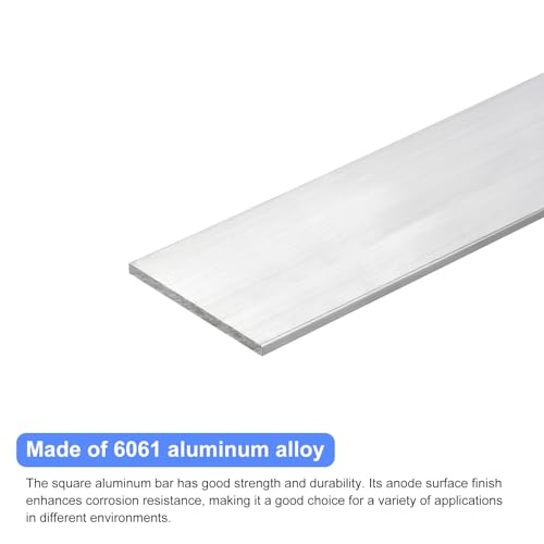 Image of uxcell Square Aluminum Flat Bar, 3 /16 inch Thick 2.8 inch Width 12 inch Length Square Aluminum Bar 6061 Aluminum Flat Plate, 4 x 70 x 305mm T6511 Solid New Mill Stock for Industrial Building