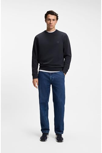 BOSS Sweat en Molleton De Coton avec Patch Logo
