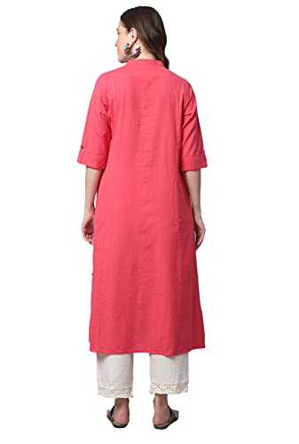 Pistaa's Women Cotton Printed Cut Regular Kurta - Image 6