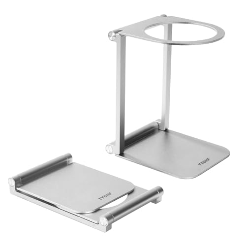 Image of Pour Over Coffee Maker Stand,Foldable Portable Electric Espresso Machine Stand,Holder for Coffee Grinder,Universal Dripper,V60 Dripper,Travel Coffee Maker, Press Round&Sliver