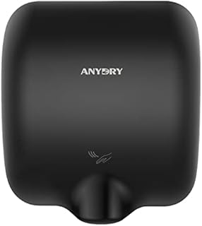 anydry 2800 Commercial Hand Dryer,Heavy Duty Stainless Steel Hand Dryers,Electric Hand Dryer For Toilet.(Matte Black)