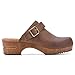 WHITE MOUNTAIN Shoes Being Leather Footbeds Clog, Brown/Leather, 8.5 M