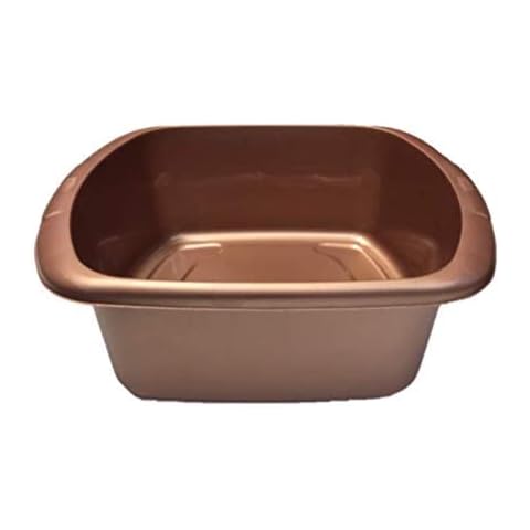 KetoPlastics Rose Gold Rectangle Washing up Bowl Dishes Cutlery Sink Drainer Cleaning Storage Cover