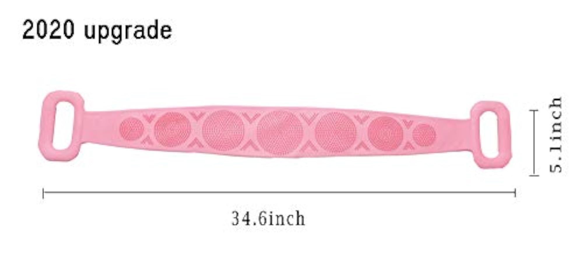 Extra Long Dual-Sided Silicone Back Scrubber for Shower