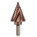 CO-Z Cobalt Added M35 Step Drill Bit, Spiral Step Drill Bit, Unibit Drill Bit for Cutting Drilling Holes On Stainelss Steel, Steel, Metal Sheet, Multiple Hole Stepped Up Bit for Professionals