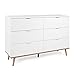 Produktbild Homestyle4u 2032 Kommode Sideboard Eiche Matt Weiß Holz Massiv Schrank Mit Schubladen Highboard Anrichte