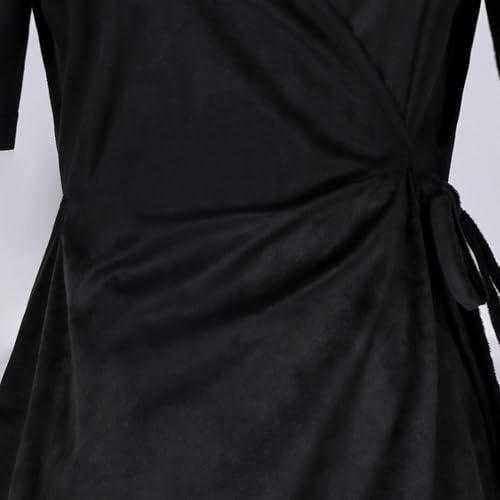Robe cocktail noire rétro et décontractée chic pour femme moderne - 6