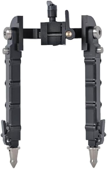 7.5-9.25” Tactical Wide Stance Rifle Bipod Pan & Cant with QD Picatinny Rail Mount Built-in Spike & Rubber feet