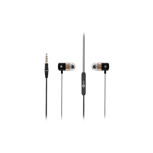 Lecoo EH103 Kablolu 3.5mm Jacklı Mikrofonlu Kulak İçi Kulaklık - Gürültü Önleyici Mikrofon, Ses Ayarı Paneli, Terlemeye Dayanıklı, Evrensel Uyumluluk, Spor İş Kulak İçi Kulaklık Siyah