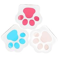 4x Katzenpfoten-Make-up-Puderquasten – Aus PU-Leder & Schwamm, 5,5x6 Cm, Für Foundation, Puder, Lidschatten