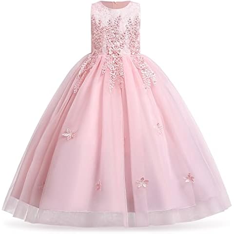 Floral Embroidered Sleeveless Dress for Girls Cover