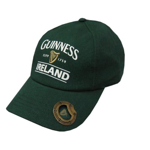 Guinness Casquette de Baseball avec décapsuleur intégré – Bouteille Green Harp, Vert, Taille Unique