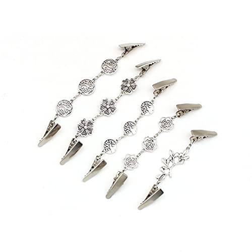 Gewene 5 clips vintage para suéter para mujeres y niñas, estilo retro, para el cuello de la camisa, para blusa, cárdigan, accesorios, vestidos, bufandas Cover