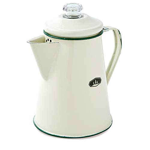 GSI 11872007016008 Percolator Deluxe Enamel 8 Cup Cream H20.1 x W14.7 x D22.9 cm