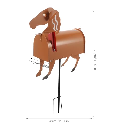 Boîte aux lettres extérieure décorative jardin en fer forme cheval - 3