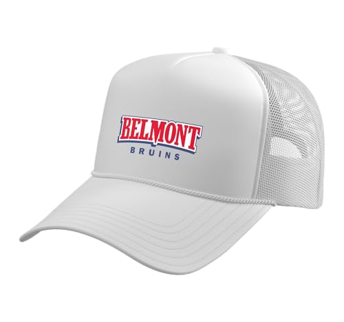 Belmont University Bruins BU23 Trucker Hat with Adjustable Mesh Back, White