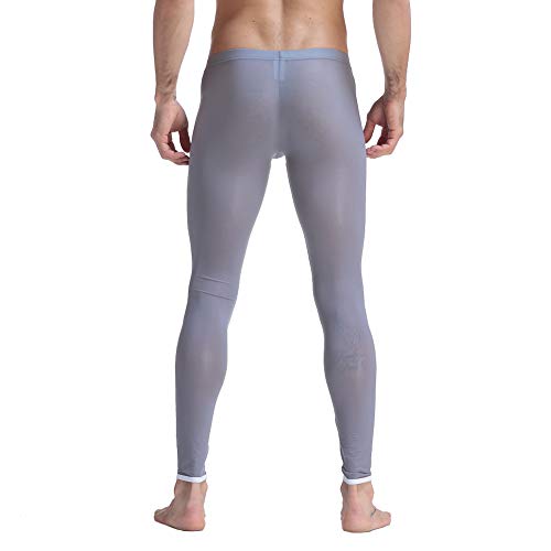 Men's Active Fitness Leggings Running Tights Yoga Pants Uv Sun Protection Grey L #TOP2