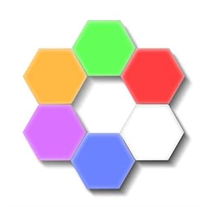 LVYI Moderna minimalista combinazione splicing touch-sensing Intelligent Light Quantum Honeycomb luce della navata laterale a LED da letto Wall Background Adatto a cucina soggiorno sala da pranzo Came