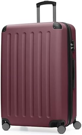 Hauptstadtkoffer Spree - Großer Hartschalen-Koffer, TSA, 4 Doppel-Rollen, Trolley, Rollkoffer, Reisekoffer, Volumenerweiterung, 75 cm, 119 Liter, Burgund