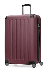 HAUPTSTADTKOFFER - Spree - Luggage Suitcase Hardside Spinner Trolley Expandable 75 cm TSA, Burgundy