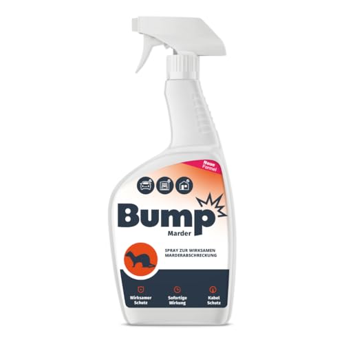Bump Marder Marderspray 500ml - Marderschutz für Auto und Dachboden - Wirksam Maderschrecker Haus - Mittel Anti Marder mit Lange Betriebsdauer